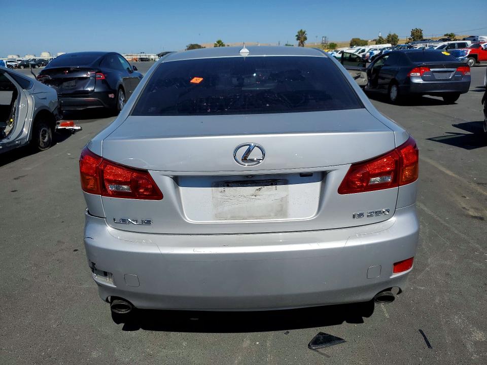 2008 Lexus Is 250 VIN JTHBK262X82076749 COPART salvage auction — WATER/FLOOD, CA - SALVAGE CERTIFICATE, sold $250 on 2026-07-13 (photo 6)