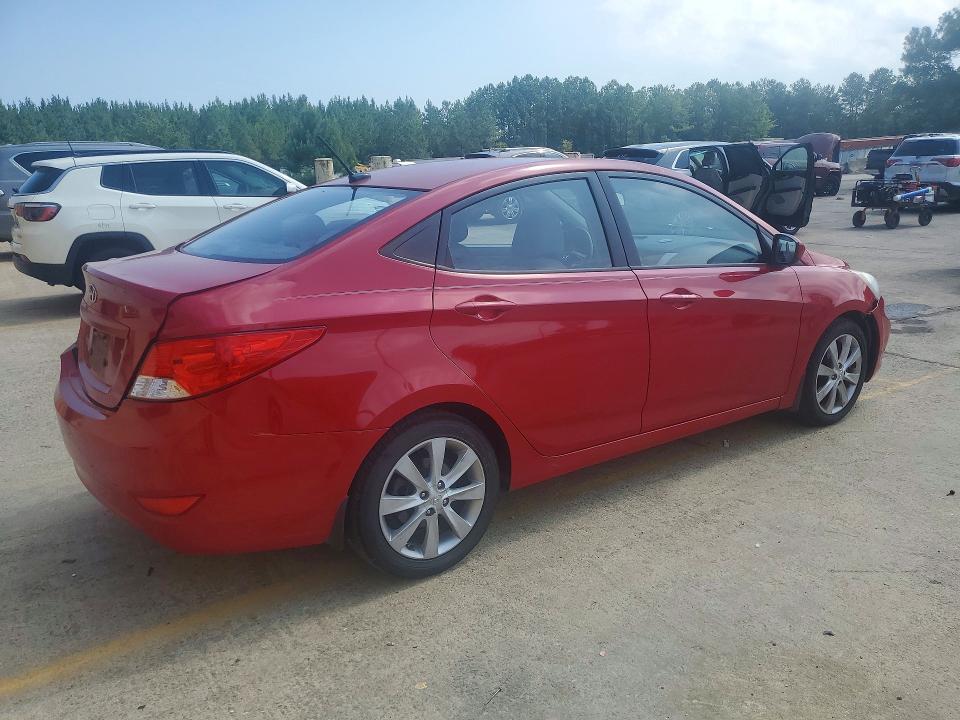 2012 Hyundai Accent VIN KMHCU4AE7CU162168 COPART salvage auction — REAR END, Sc - Cert Of Title-Salvage, sold $700 on 2026-07-24 (photo 3)