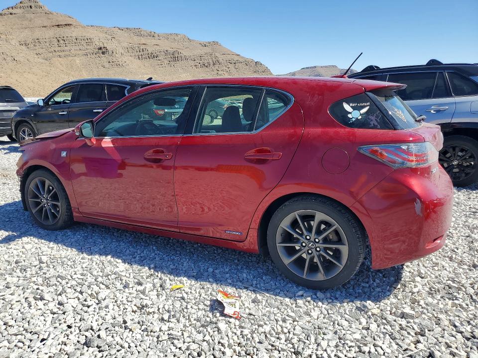 2013 Lexus Ct 200 VIN JTHKD5BH0D2152673 COPART salvage auction — FRONT END, Nv - Salvage Title, sold $2,100 on 2026-07-08 (photo 2)