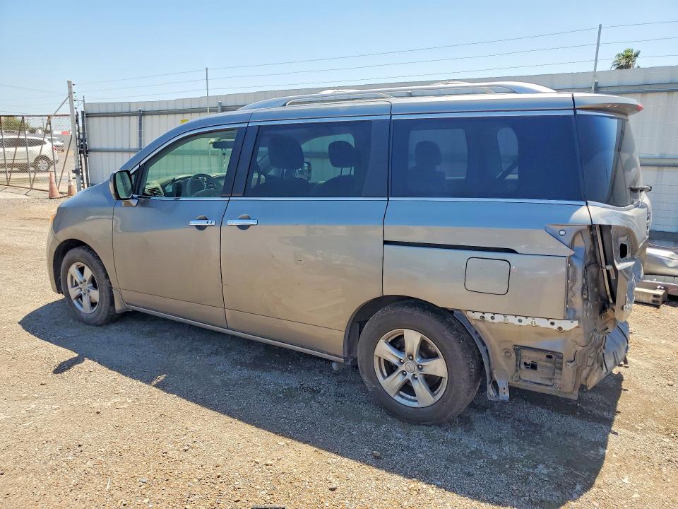 2012 Nissan Quest VIN JN8AE2KP6C9050787 COPART salvage auction — REAR END, TX - SALVAGE VEHICLE TITLE (P), sold $300 on 2026-07-08 (photo 2)