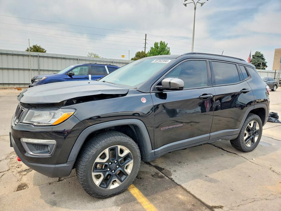 2018 Jeep Compass VIN 3C4NJDDB5JT136232 COPART salvage auction — FRONT END, Co - Salvage Title, sold $3,600 on 2026-07-22 (photo 1)