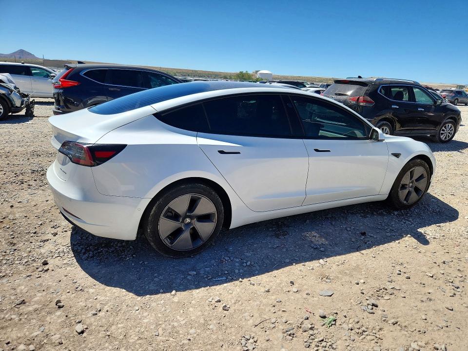 2021 Tesla Model 3 VIN 5YJ3E1EB8MF928242 COPART salvage auction — SIDE, UT - SALVAGE CERTIFICATE, sold $7,600 on 2026-07-31 (photo 3)