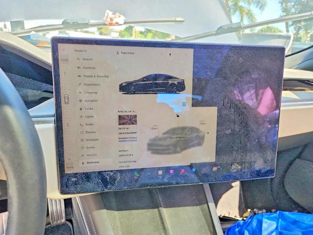 2023 Tesla Model s VIN 5YJSA1E69PF527362 COPART salvage auction — SIDE, CA - SALVAGE CERTIFICATE, sold $20,200 on 2026-09-22 (photo 9)