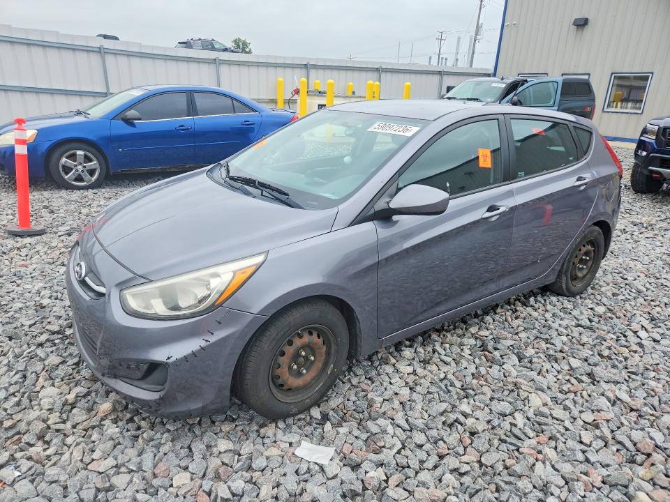 2016 Hyundai Accent VIN KMHCT5AE0GU247089 COPART salvage auction — WATER/FLOOD, Wi - Junked Vehicle Bill Of Sale, sold $225 on 2026-07-13 (photo 1)