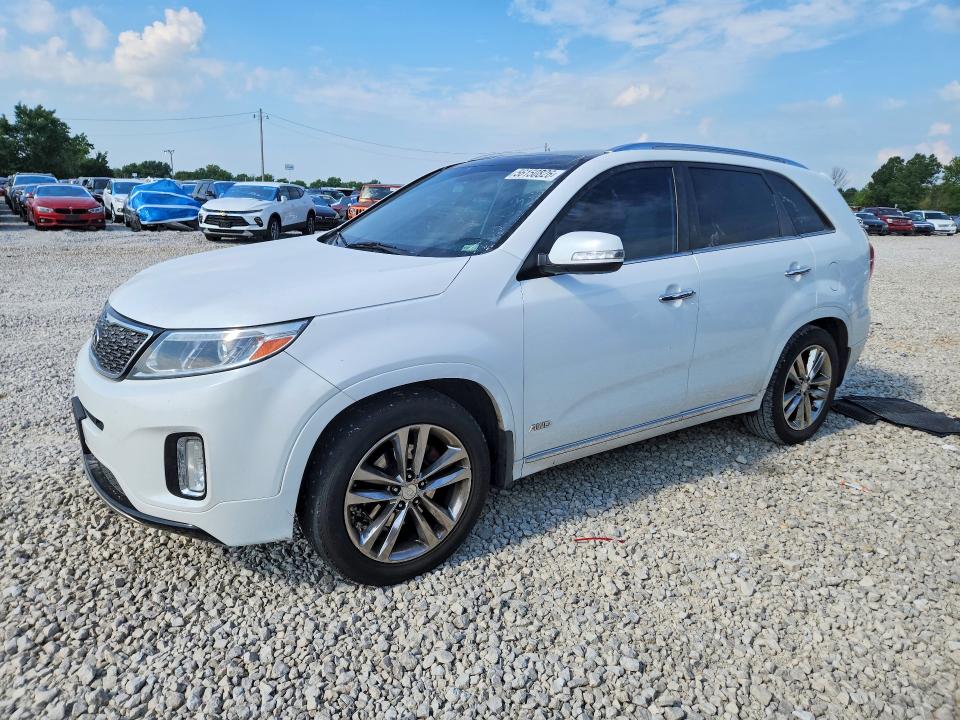2014 Kia Sorento VIN 5XYKWDA74EG532587 COPART salvage auction — REAR END, Mo - Salvage Certificate Of Title, sold $1,100 on 2026-07-08 (photo 1)