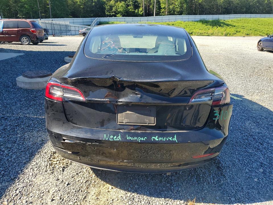 2021 Tesla VIN 5YJ3E1EA2MF063050 COPART salvage auction — REAR END, Nc - Salvage Certificate Of Title, sold $8,600 on 2026-07-16 (photo 6)