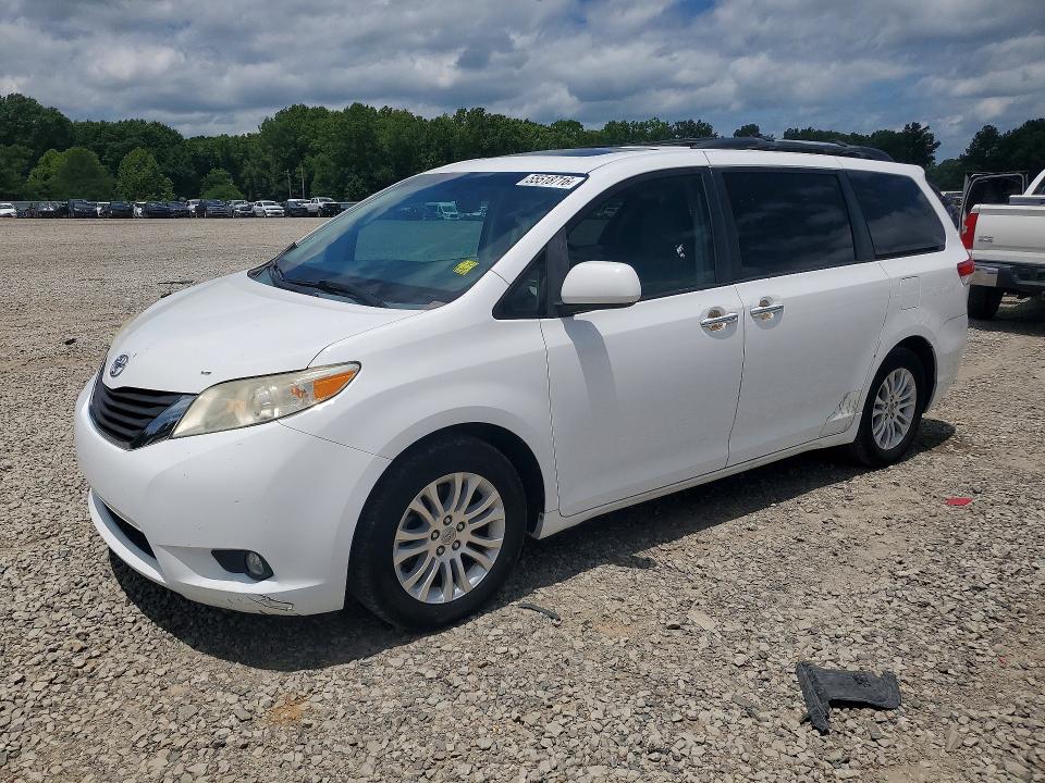 2012 Toyota Sienna VIN 5TDYK3DC8CS211970 COPART salvage auction — HAIL, Ar - Cert Of Title-Salvage, sold $4,500 on 2026-07-13 (photo 1)