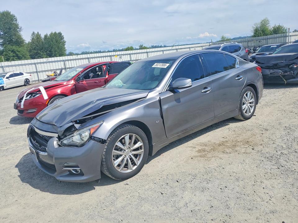 2015 Infiniti Q50 VIN JN1BV7AR1FM394175 COPART salvage auction — FRONT END, Wa - Bill Of Sale, sold $1,050 on 2026-07-27 (photo 1)