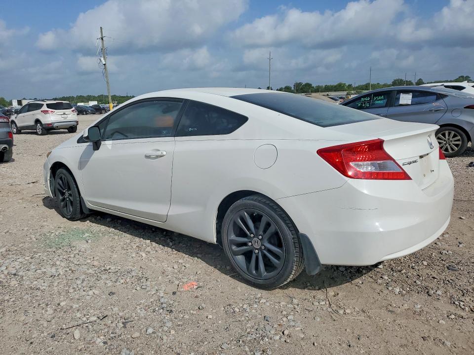 2012 Honda Civic VIN 2HGFG3B57CH566075 COPART salvage auction — WATER/FLOOD, Tx - Salvage Title-Flood Damage, sold $425 on 2026-07-09 (photo 2)
