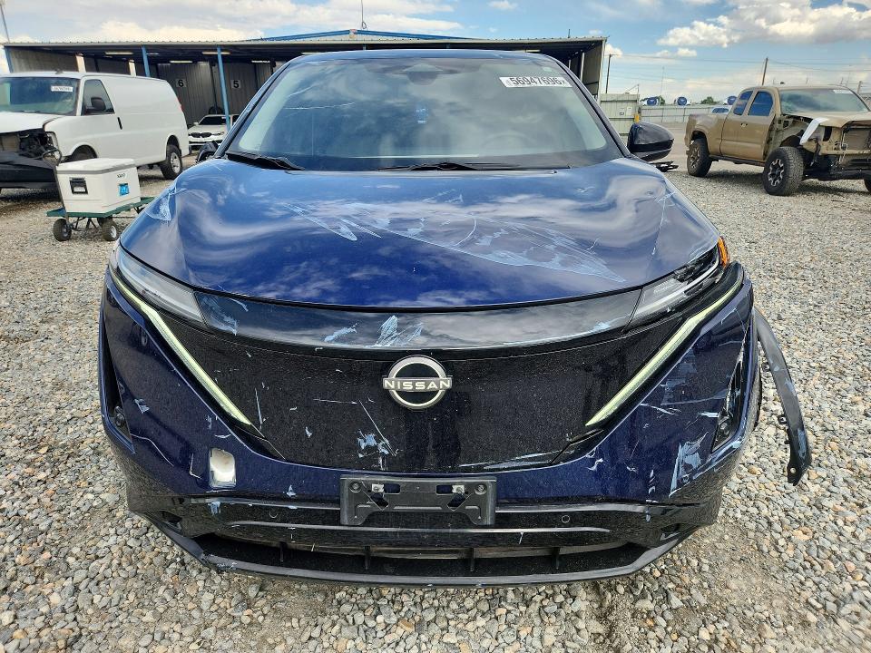 2025 Nissan Ariya VIN JN8DF0BF2SM764935 COPART salvage auction — FRONT END, Co - Salvage Title, sold $11,600 on 2026-07-28 (photo 5)