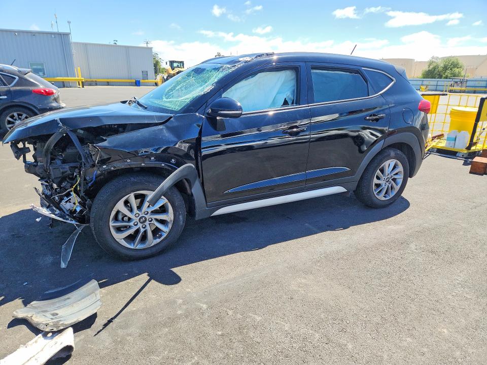 2017 Hyundai Tucson VIN KM8J33A21HU354669 COPART salvage auction — FRONT END, CA - SALVAGE CERTIFICATE, sold $300 on 2026-07-13 (photo 1)