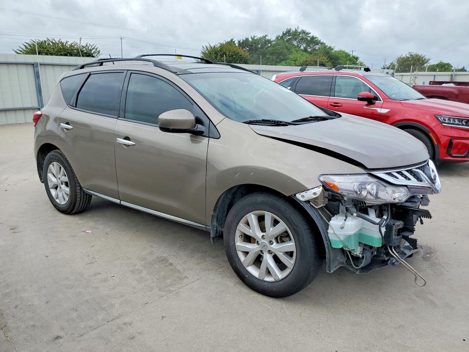 2014 Nissan Murano VIN JN8AZ1MU2EW402382 COPART salvage auction — FRONT END, Tx - Salvage Vehicle Title, sold $425 on 2026-07-06 (photo 4)