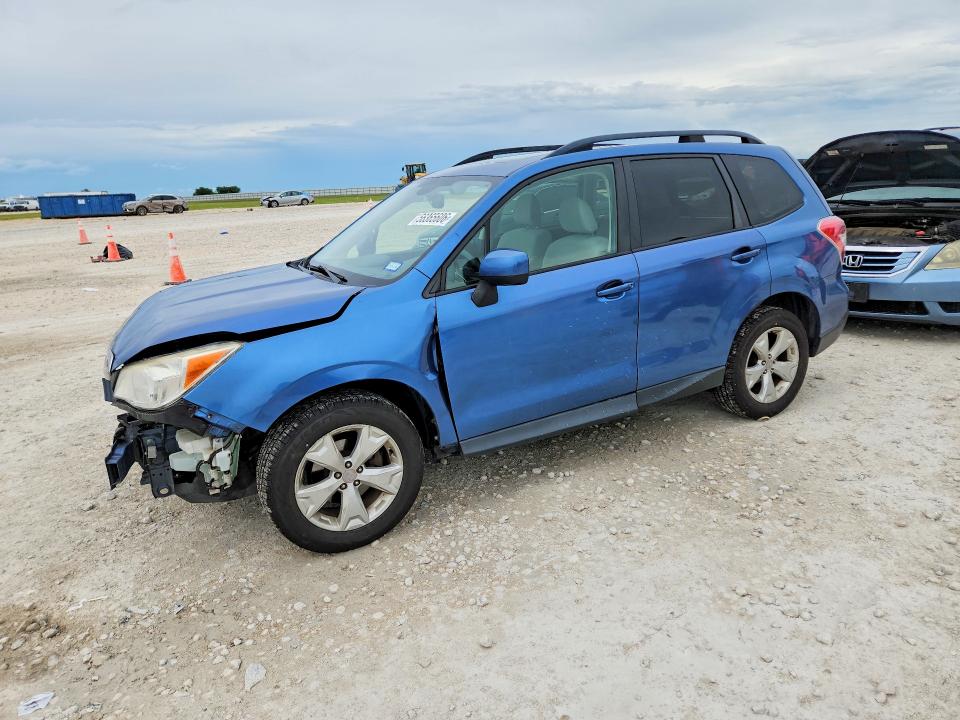 2015 Subaru Forester VIN JF2SJAGC5FH556845 COPART salvage auction — FRONT END, TX - SALVAGE VEHICLE TITLE, sold $550 on 2026-07-16 (photo 1)