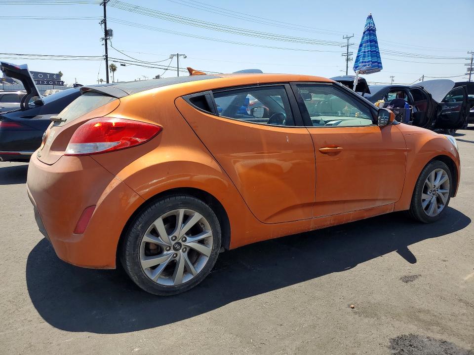 2017 Hyundai Veloster VIN KMHTC6AD0HU306303 COPART salvage auction — VANDALISM, Ca - Salvage Certificate, sold $350 on 2026-07-06 (photo 3)
