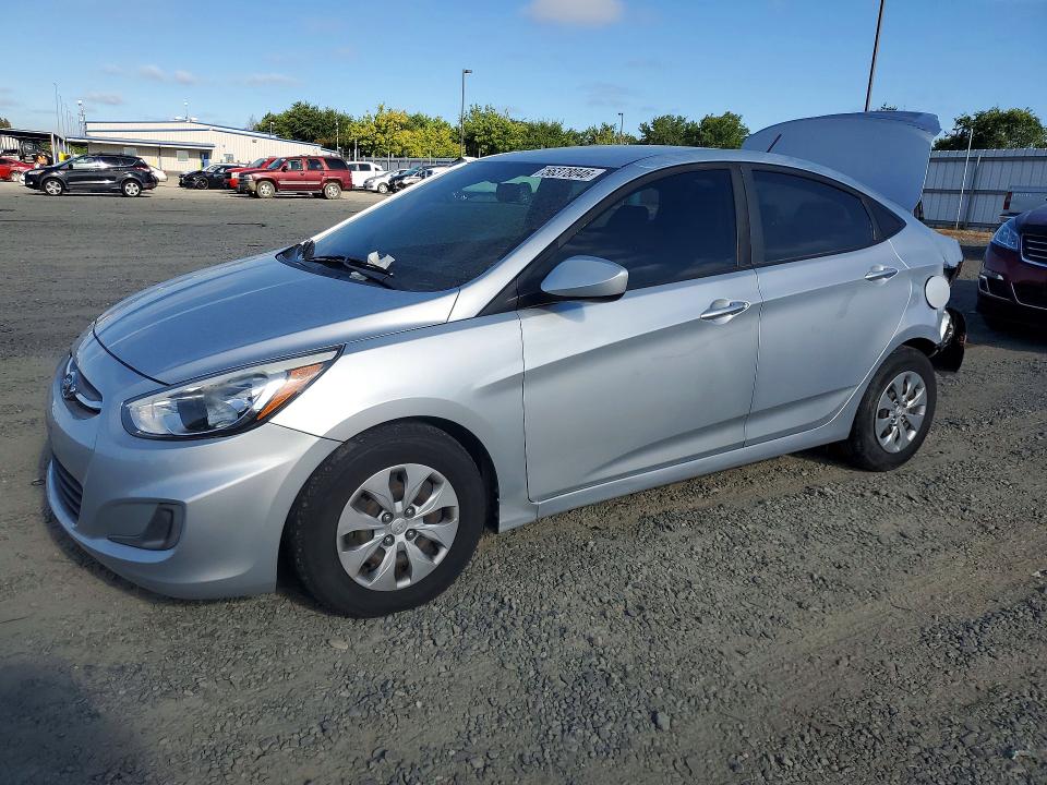 2017 Hyundai Accent VIN KMHCT4AE4HU194845 COPART salvage auction — REAR END, Ca - Salvage Certificate, sold $725 on 2026-07-09 (photo 1)