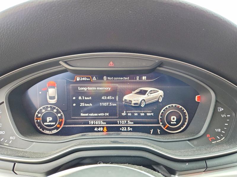 2018 Audi A5 VIN WAUFNCF57JA075772 COPART salvage auction — SIDE, On - Permit No Brand - Unfit, sold $8,500 on 2026-07-14 (photo 9)