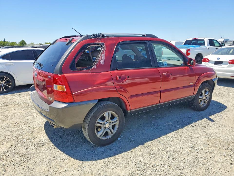 2005 Kia Sportage VIN KNDJE723457107833 COPART salvage auction — REAR END, Ca - Salvage Certificate, sold $350 on 2026-07-21 (photo 3)