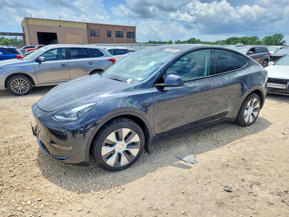 2024 Tesla Model y VIN 7SAYGDEE0RF987856 COPART salvage auction — HAIL, Ks - Cert Of Title-Salvage, sold $200 on 2026-07-30 (photo 1)