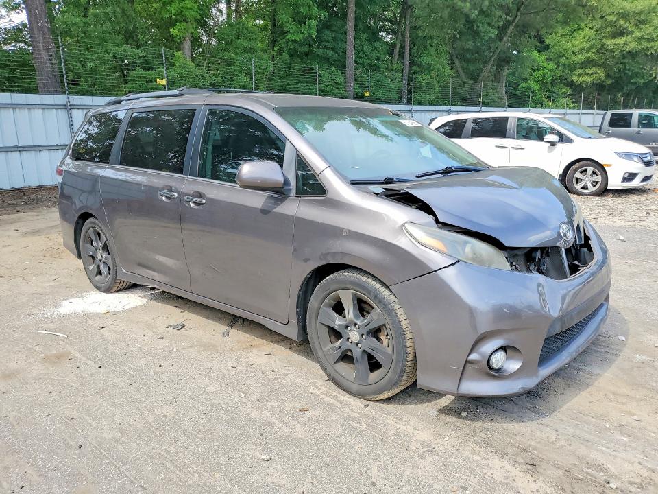 2015 Toyota Sienna VIN 5TDXK3DC7FS601054 COPART salvage auction — FRONT END, Ga - Cert Of Title-Salvage, sold $4,100 on 2026-07-03 (photo 4)