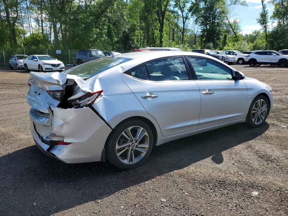 2017 Hyundai Elantra VIN 5NPD84LF9HH058849 COPART salvage auction — REAR END, CT - CERT OF TITLE-SALVAGE, sold $2,150 on 2026-07-02 (photo 3)