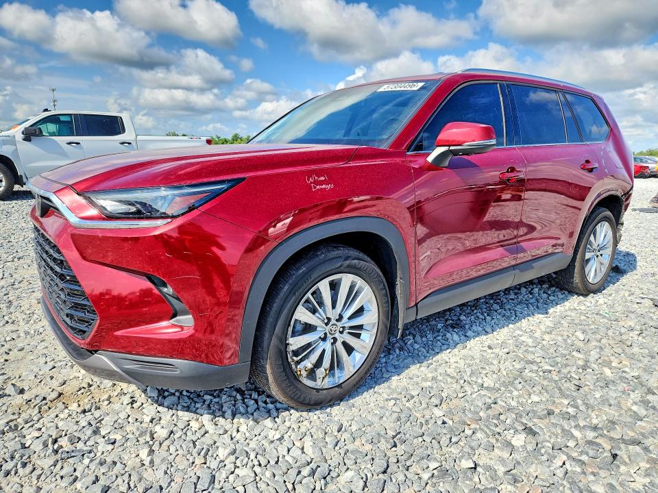 2024 Toyota Highlander VIN 5TDAAAB51RS035477 COPART salvage auction — REAR END, Fl - Certificate Of Destruction, sold $400 on 2026-07-28 (photo 1)