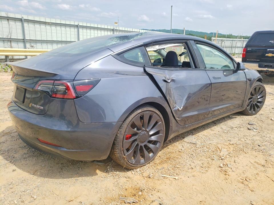 2023 Tesla Model 3 VIN 5YJ3E1EC6PF489328 COPART salvage auction — ROLLOVER, Va - Cert Of Title - Salvage, sold $4,300 on 2026-07-17 (photo 3)