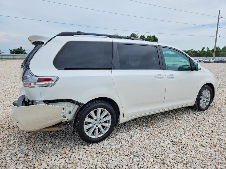 2017 Toyota Sienna VIN 5TDDZ3DC9HS169827 COPART salvage auction — REAR END, Tx - Salvage Vehicle Title, sold $2,150 on 2026-07-09 (photo 3)