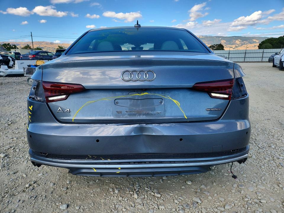 2019 Audi A4 VIN WAUFNAF41KN001849 COPART salvage auction — REAR END, Ca - Salvage Certificate, sold $7,400 on 2026-07-14 (photo 6)