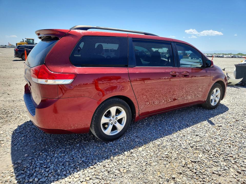 2011 Toyota Sienna VIN 5TDKK3DC4BS075986 COPART salvage auction — HAIL, Co - Certificate Of Title, sold $2,050 on 2026-07-07 (photo 3)