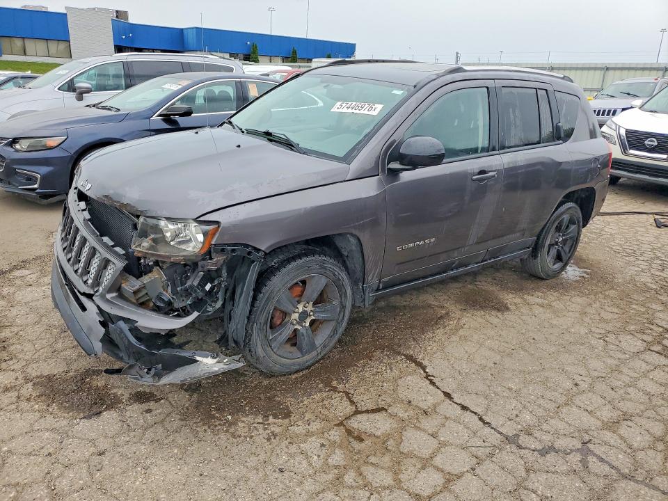 2017 Jeep Compass VIN 1C4NJCEB2HD163090 COPART salvage auction — FRONT END, Mi - Certificate Of Title, sold $675 on 2026-07-09 (photo 1)