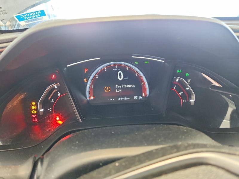 2019 Honda Civic VIN SHHFK7H40KU216129 COPART salvage auction — REAR END, Ne - Cert Of Title-Salvage, sold $3,300 on 2026-07-28 (photo 9)