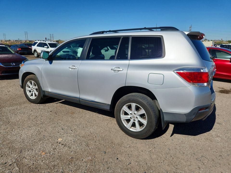 2012 Toyota Highlander VIN 5TDBK3EH4CS110117 COPART salvage auction — FRONT END, Az - Cert Of Title - Salvage, sold $1,950 on 2026-07-24 (photo 2)