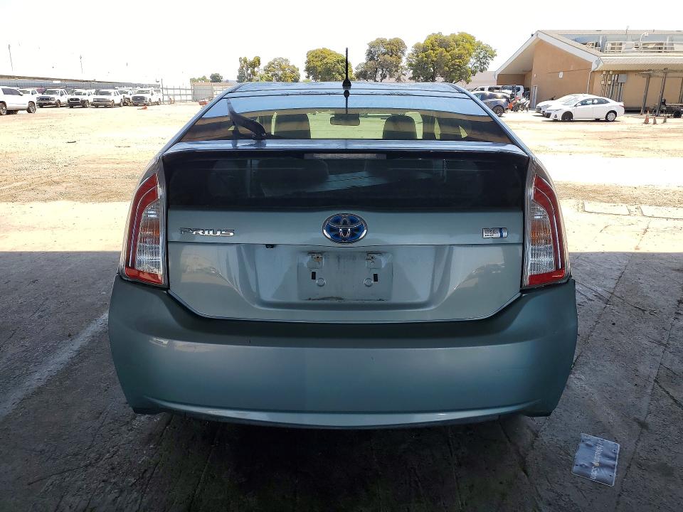 2015 Toyota Prius VIN JTDKN3DU5F1911565 COPART salvage auction — VANDALISM, Ca - Salvage Certificate, sold $2,950 on 2026-07-09 (photo 6)