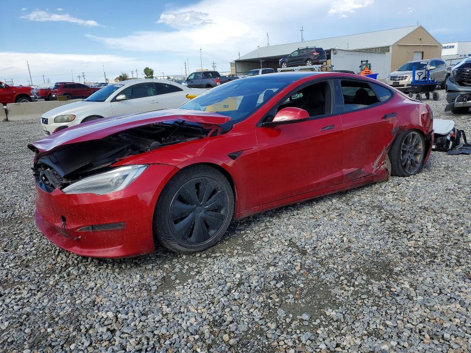 2021 Tesla Model s VIN 5YJSA1E66MF455905 COPART salvage auction — FRONT END, Co - Public - Salvage Title, sold $6,300 on 2026-08-04 (photo 1)