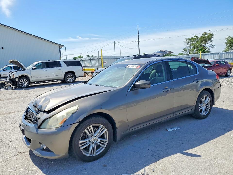 2011 Infiniti G VIN JN1CV6AR2BM400025 COPART salvage auction — FRONT END, Ia - Cert Of Title-Salvage Title, sold $650 on 2026-07-06 (photo 1)