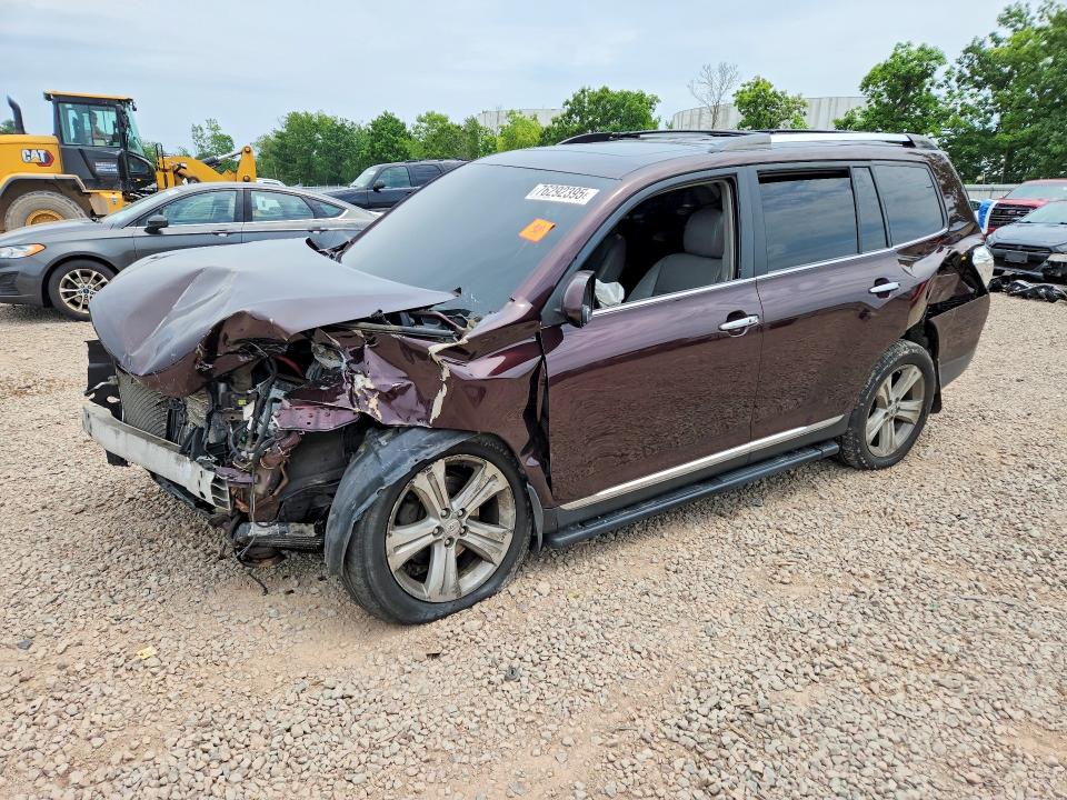2012 Toyota Highlander VIN 5TDDK3EHXCS133507 COPART salvage auction — FRONT END, Ny - Mv-907A Salvage Certificate, sold $450 on 2026-07-13 (photo 1)