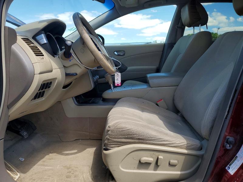 2012 Nissan Murano VIN JN8AZ1MW0CW233316 COPART salvage auction — REAR END, Pa - Certificate Of Salvage, sold $400 on 2026-07-17 (photo 7)