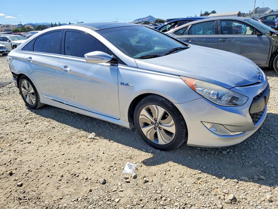 2014 Hyundai Sonata hybrid VIN KMHEC4A48EA109096 COPART salvage auction — REAR END, Ca - Salvage Certificate, sold $400 on 2026-07-07 (photo 4)