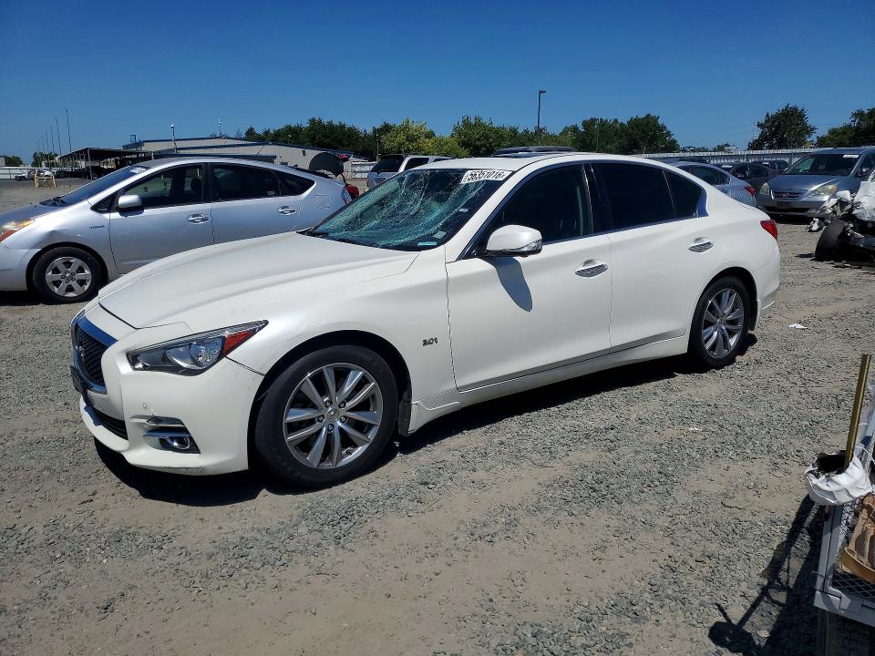 2016 Infiniti Q50 VIN JN1EV7AR3GM345073 COPART salvage auction — VANDALISM, Ca - Salvage Certificate, sold $2,050 on 2026-07-14 (photo 1)