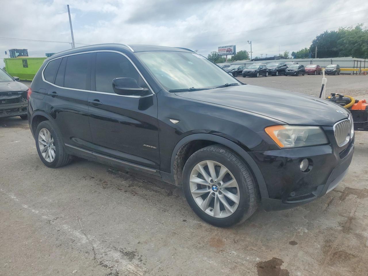 2013 BMW X3 VIN 5UXWX9C57D0A19167 COPART salvage auction — Front End, OK - CERTIFICATE OF TITLE, sold $350 on 2026-07-08 (photo 4)