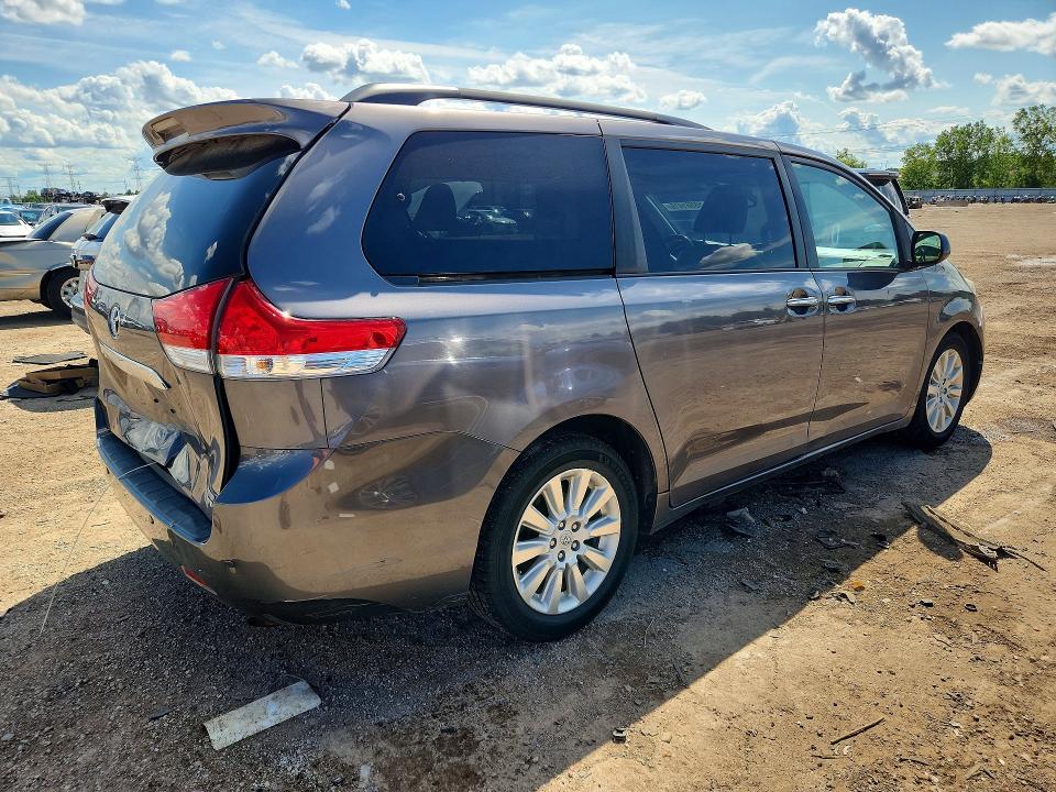 2012 Toyota VIN 5TDDK3DCXCS030190 COPART salvage auction — REAR END, IL - SALVAGE CERTIFICATE, sold $2,550 on 2026-07-30 (photo 3)