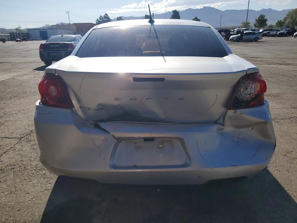 2012 Dodge Avenger VIN 1C3CDZAB1CN242538 COPART salvage auction — REAR END, Tx - Salvage Vehicle Title, sold $625 on 2026-07-24 (photo 6)