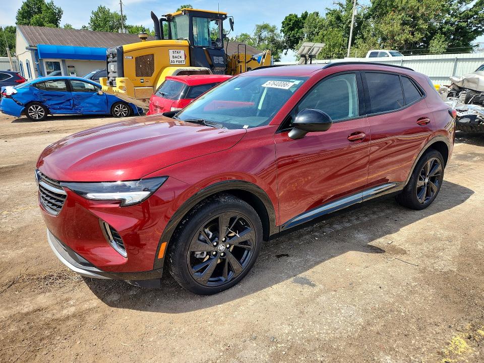 2023 Buick Envision VIN LRBFZMR47PD213848 COPART salvage auction — WATER/FLOOD, KS - CERT OF TITLE-SALVAGE (P), sold $3,500 on 2026-07-27 (photo 1)