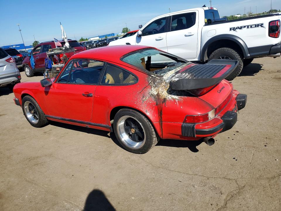 1988 Porsche 911 VIN WP0AB0914JS120691 COPART salvage auction — ENGINE BURN, Mi - Certificate Of Title, sold $37,750 on 2026-07-07 (photo 2)