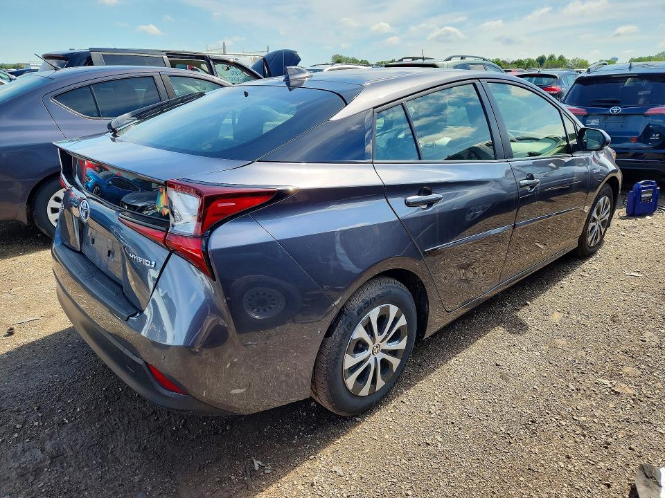 2022 Toyota Prius VIN JTDL9MFU2N3041336 COPART salvage auction — SIDE, Il - Salvage Certificate, sold $9,200 on 2026-07-23 (photo 3)