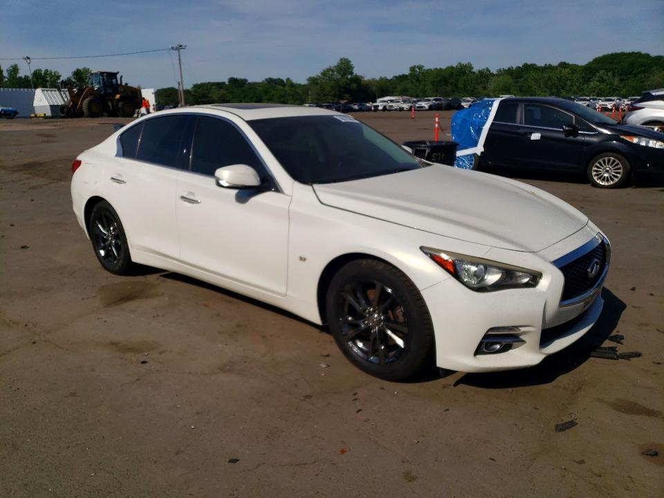 2015 Infiniti Q50 VIN JN1BV7AR1FM419995 COPART salvage auction — FRONT END, Ct - Cert Of Title-Salvage, sold $1,750 on 2026-07-07 (photo 4)