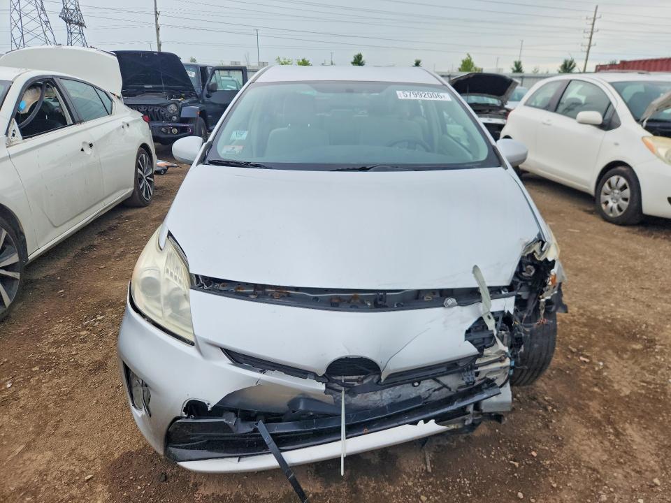 2012 Toyota Prius VIN JTDKN3DU0C5437898 COPART salvage auction — FRONT END, Il - Salvage Certificate, sold $725 on 2026-07-28 (photo 5)