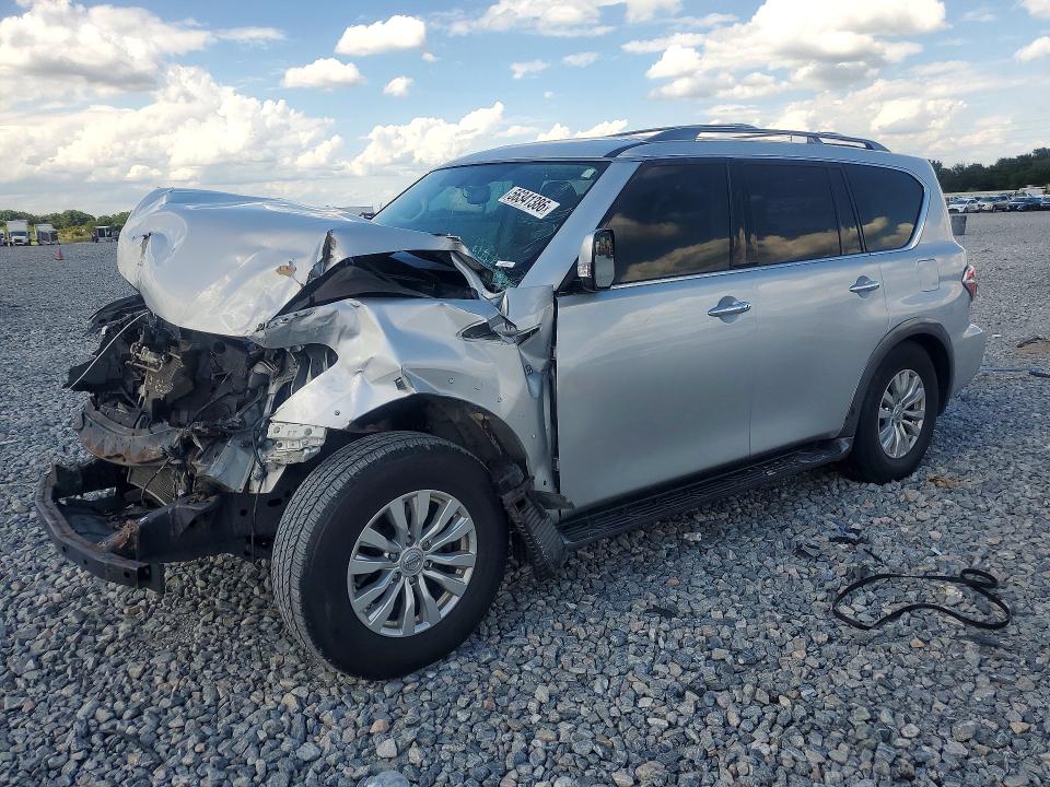 2018 Nissan Armada VIN JN8AY2ND4J9058666 COPART salvage auction — FRONT END, Fl - Cert Of Title Slvg Rebuildable, sold $1,500 on 2026-07-17 (photo 1)