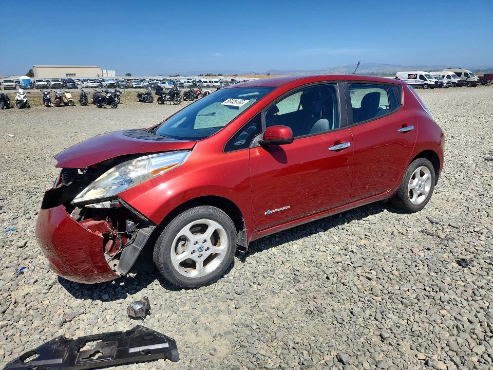 2013 Nissan Leaf VIN 1N4AZ0CP8DC408047 COPART salvage auction — FRONT END, Ca - Salvage Certificate, sold $30 on 2026-07-09 (photo 1)