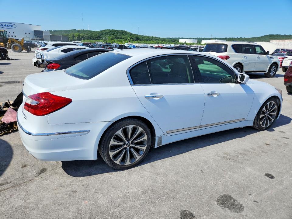 2014 Hyundai Genesis VIN KMHGC4DH2EU262532 COPART salvage auction — HAIL, Ok - Certificate Of Title (P), sold $700 on 2026-07-06 (photo 3)